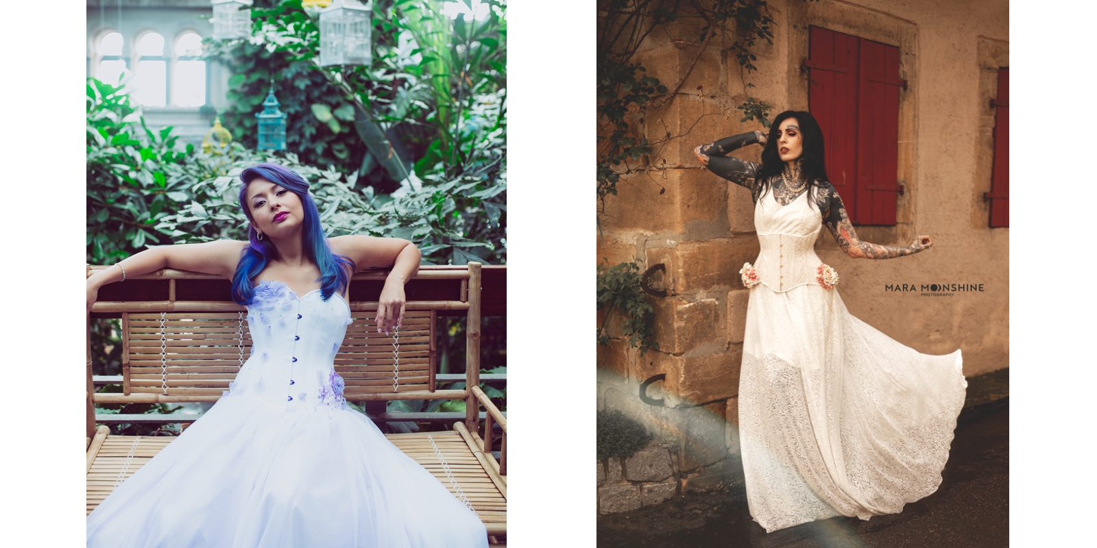 alternative Hochzeitskleider mit Korsetts